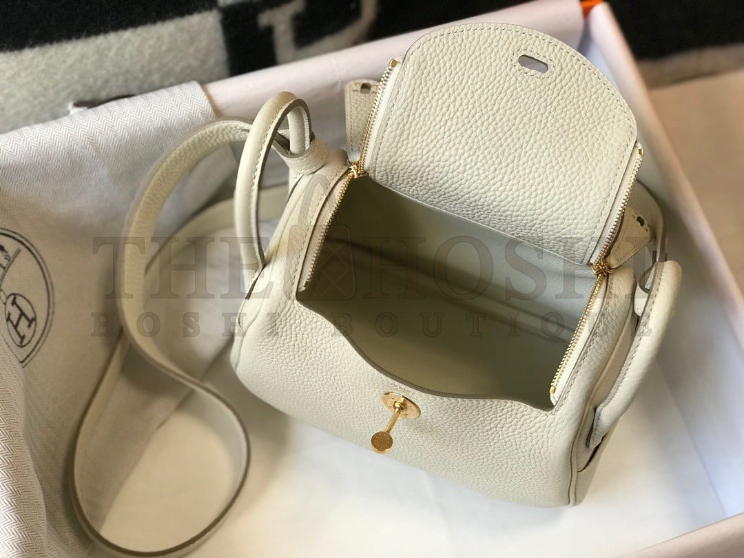 H**me5 Lindy Mini Bag In Craie Clemence Leather GHW Master Quality