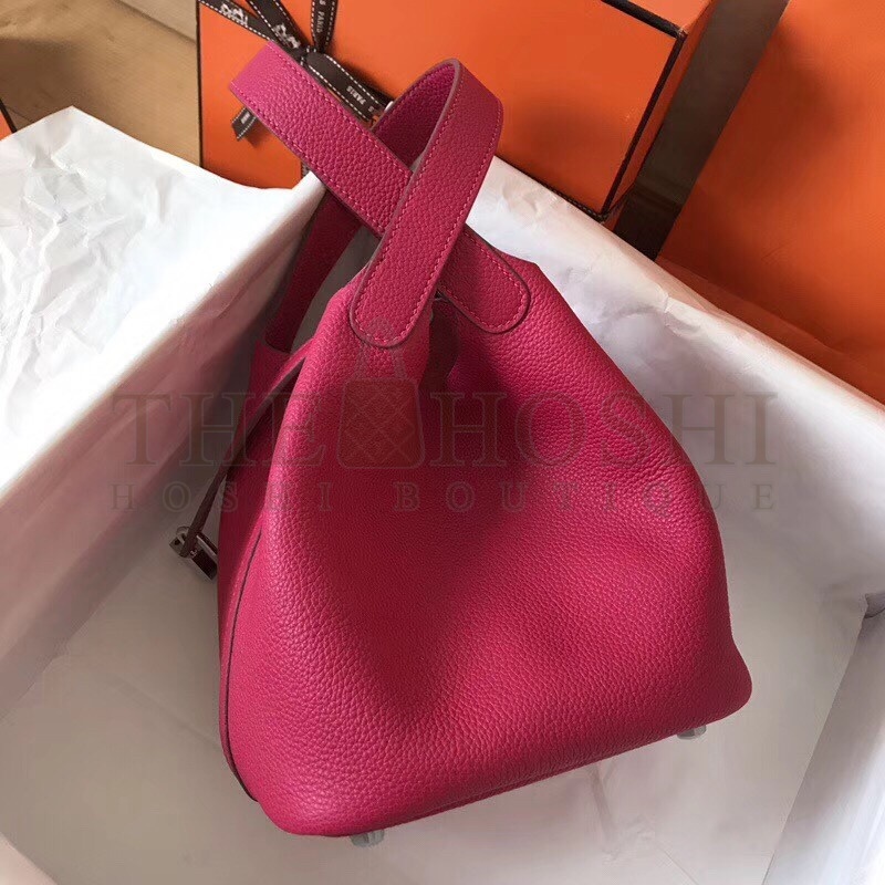 H**me5 Peach Picotin Lock PM 18cm Handmade Bag Master Quality