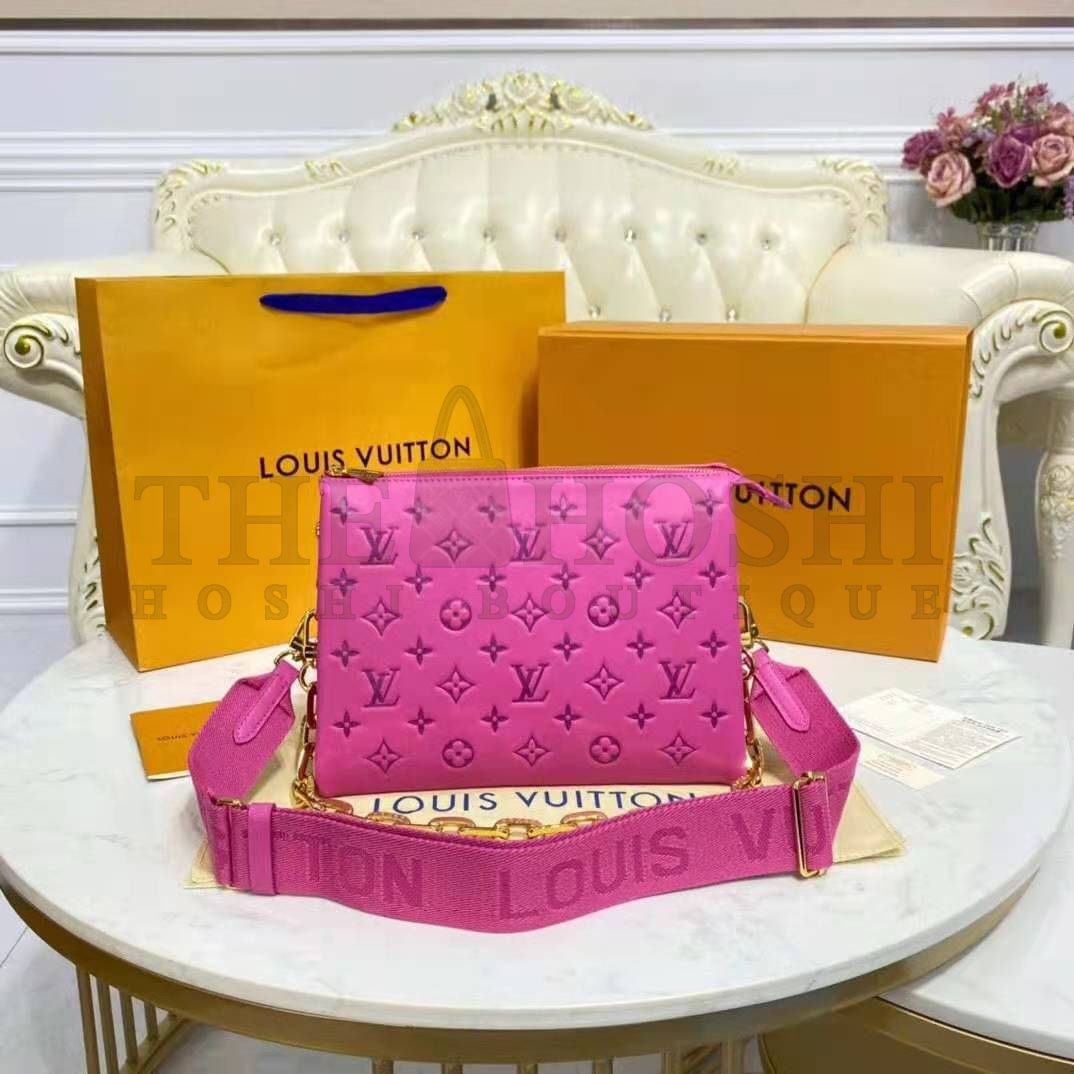 L0vis Vvtt0n LV Women Cruissin PM Handbag Pink Purple Monogram Embossed Puffy Lambskin Master Quality