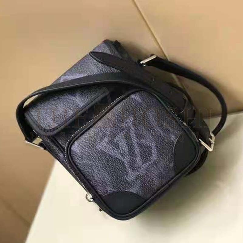 L0vis Vvtt0n LV Men Nano Amazon Messenger Monogram Pastel Noir Coated Canvas Master Quality