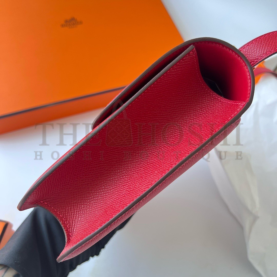 H**me5 Constance 1-24 Mirror Bag In Red Epsom Calfskin Master Quality