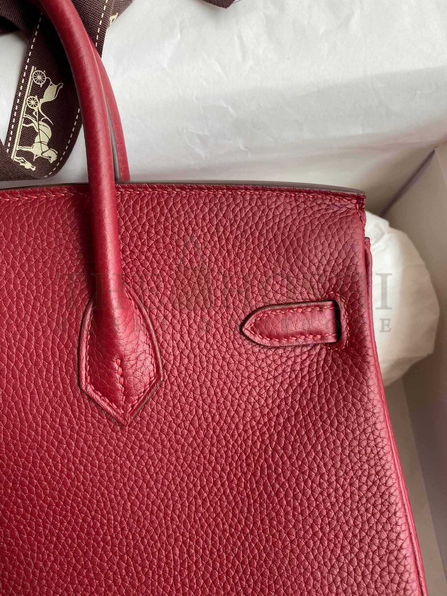 H**me5 Birkin 25 Retourne Handmade Bag In Bordeaux Clemence Leather Master Quality