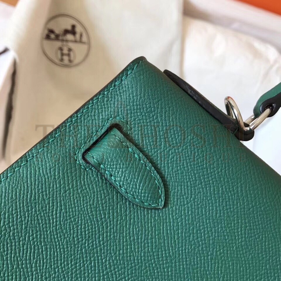 H**me5 Malachite Epsom Kelly 28cm Handmade Bag Master Quality