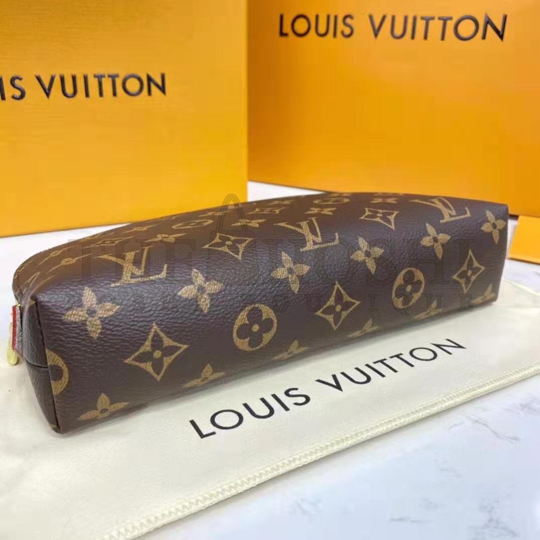 L0vis Vvtt0n LV Women Cosmetic Pouch GM Coated Canvas Cowhide Leather Master Quality