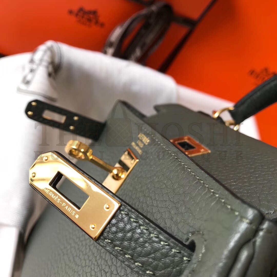H**me5 Mini Kelly 20cm Bag In Canopee Clemence Leather Master Quality