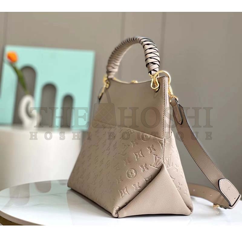 L0vis Vvtt0n LV Women Maida Hobo Handbag Tourterelle Gray Embossed Grained Cowhide Master Quality