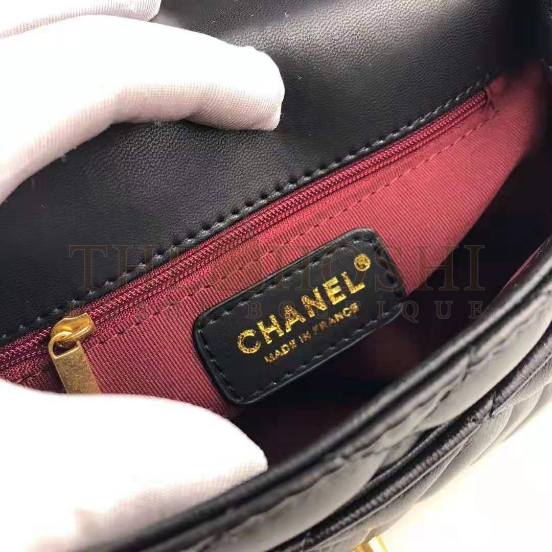 Ch**el Women Flap Bag with Top Handle in Lambskin Leather Master Quality