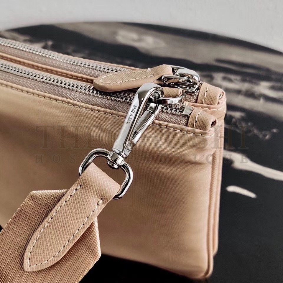 Pra*a Beige Nylon Re-Edition 2000 Shoulder Bag Master Quality