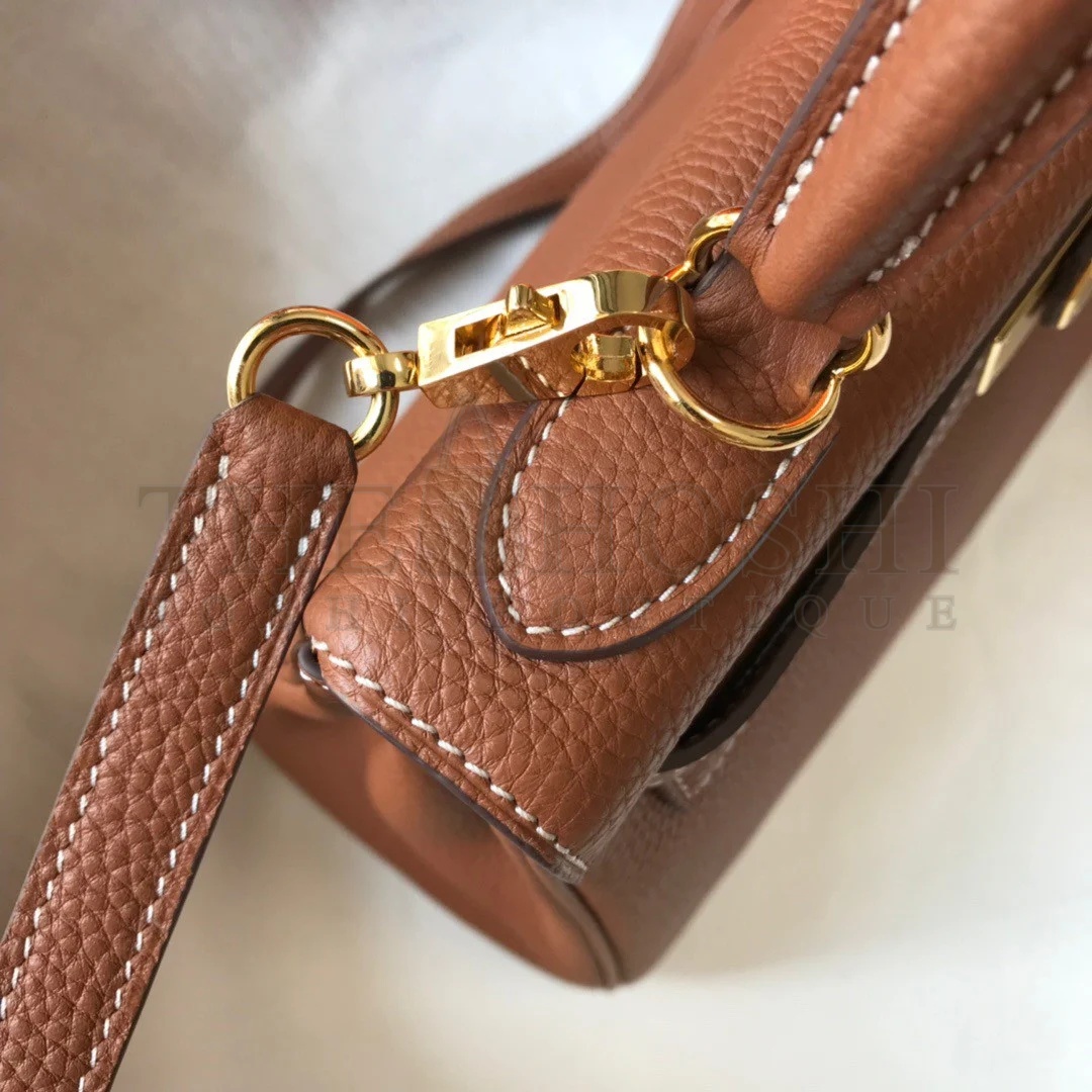 H**me5 Kelly 25cm Retourne Bag in Gold Clemence Leather GHW Master Quality