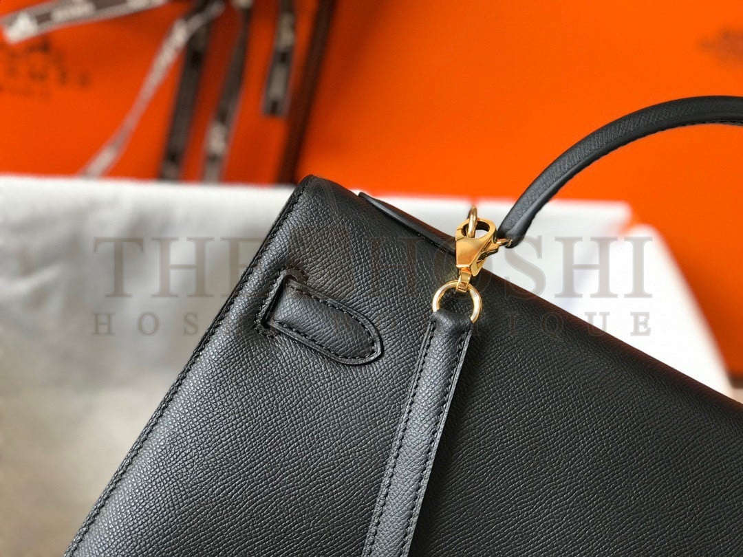 H**me5 Kelly 28cm Sellier Bag in Black Epsom Calfskin GHW Master Quality