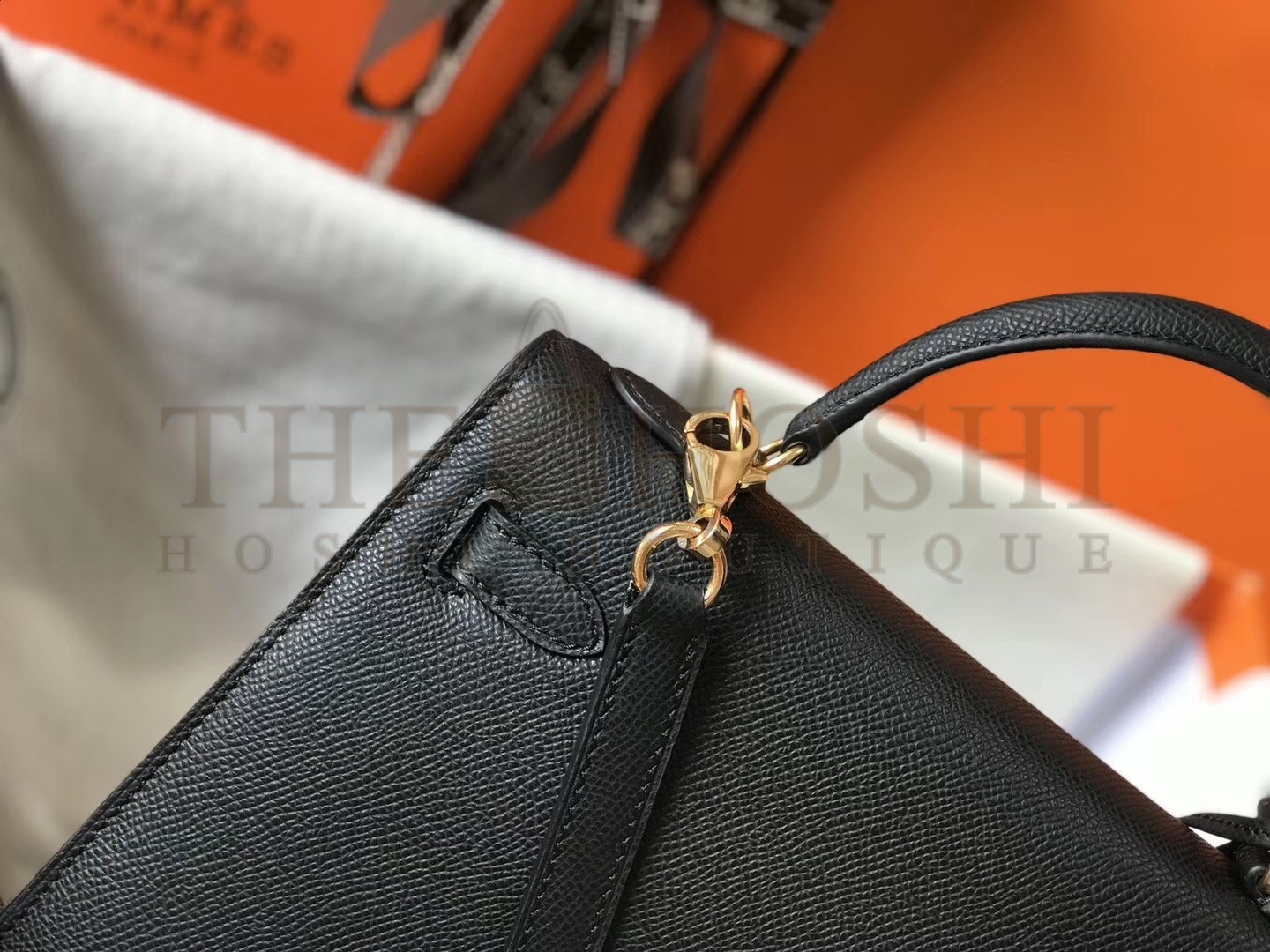 H**me5 Kelly 25cm Sellier Bag In Black Epsom Leather Master Quality