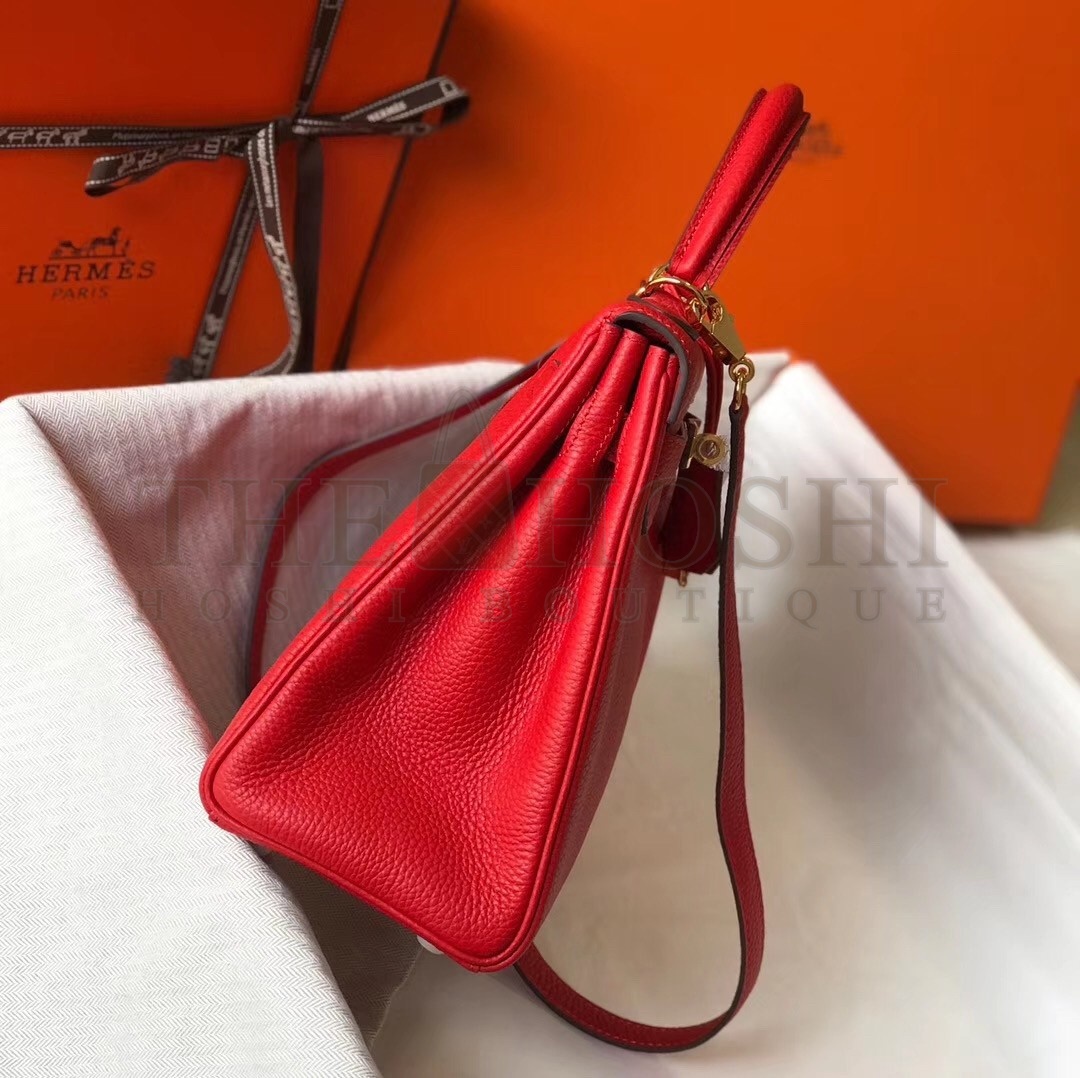 H**me5 Red Clemence Kelly 32cm Retourne Bag Master Quality