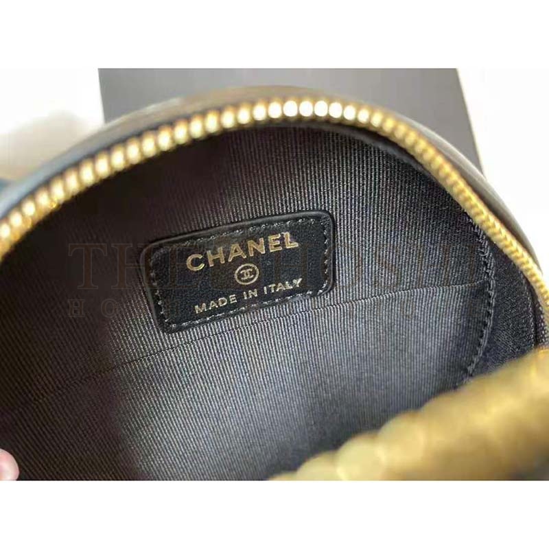 Ch**el Women Ch**el 19 Clutch with Chain Lambskin Gold Silver-Tone & Ruthenium Black Master Quality