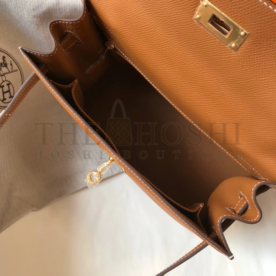 H**me5 Kelly 28cm Sellier Bag in Gold Epsom Calfskin GHW Master Quality