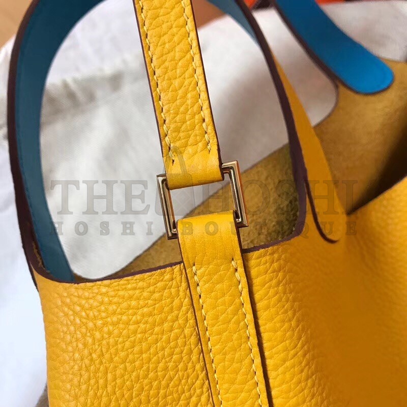 H**me5 Bicolor Picotin Lock PM 18cm Yellow Bag Master Quality