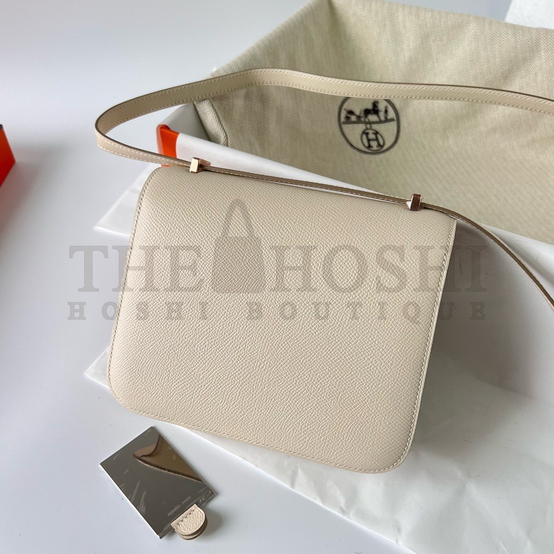 H**me5 Constance 1-18 Mirror Bag In Craie Epsom Calfskin Master Quality