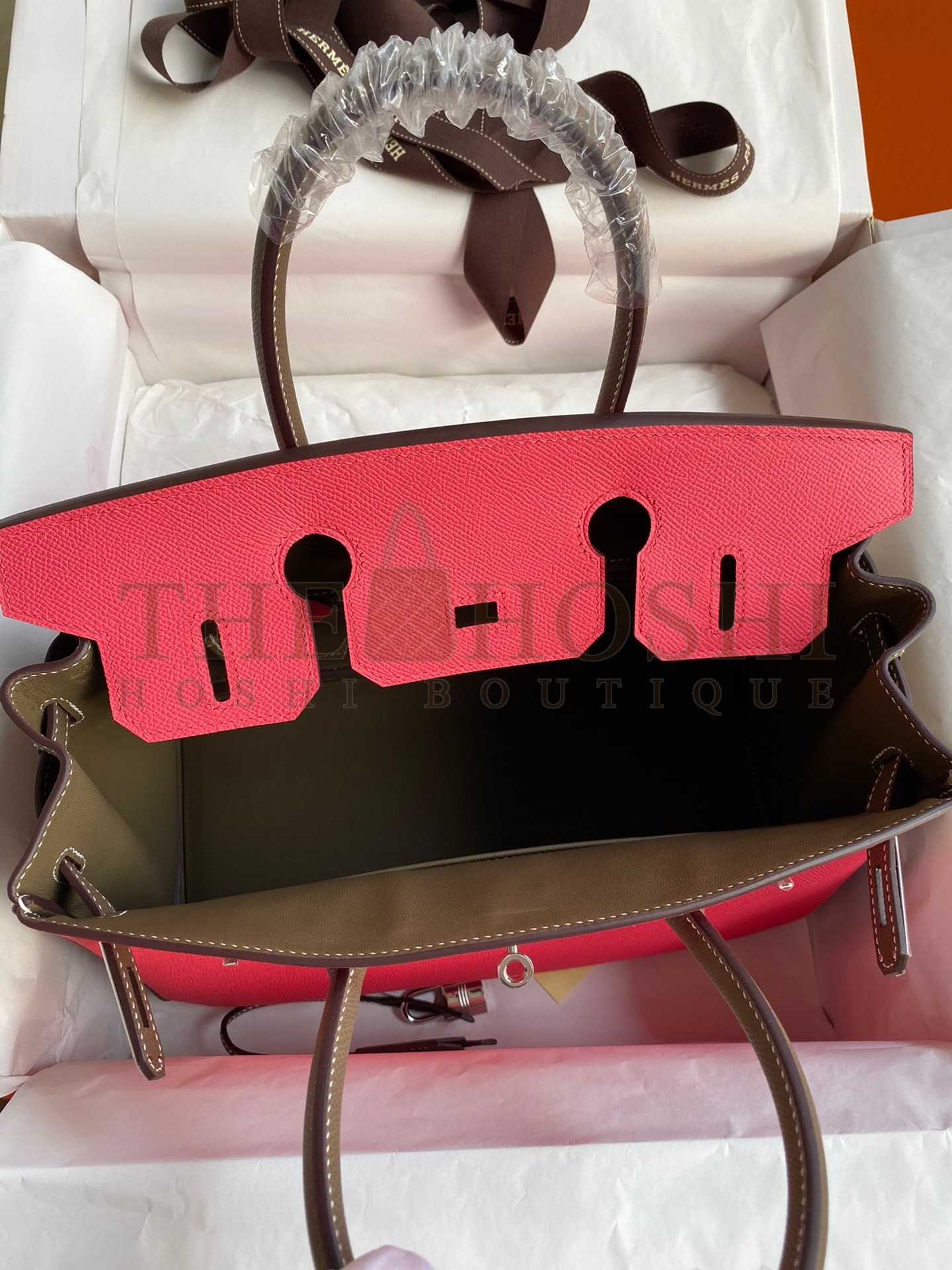 H**me5 HSS Birkin 30 Bicolor Bag in Rose Lipstick and Taupe Epsom Calfskin Master Quality