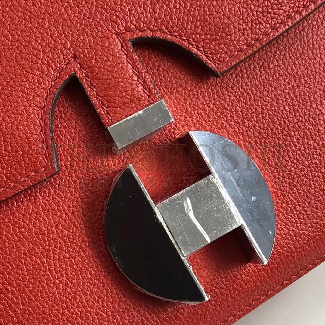 H**me5 2002 20cm Bag In Red Evercolor Calfskin Master Quality