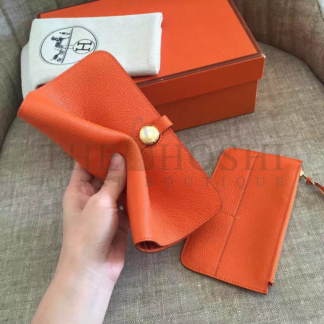 H**me5 Orange Dogon Duo Combined Wallet Master Quality
