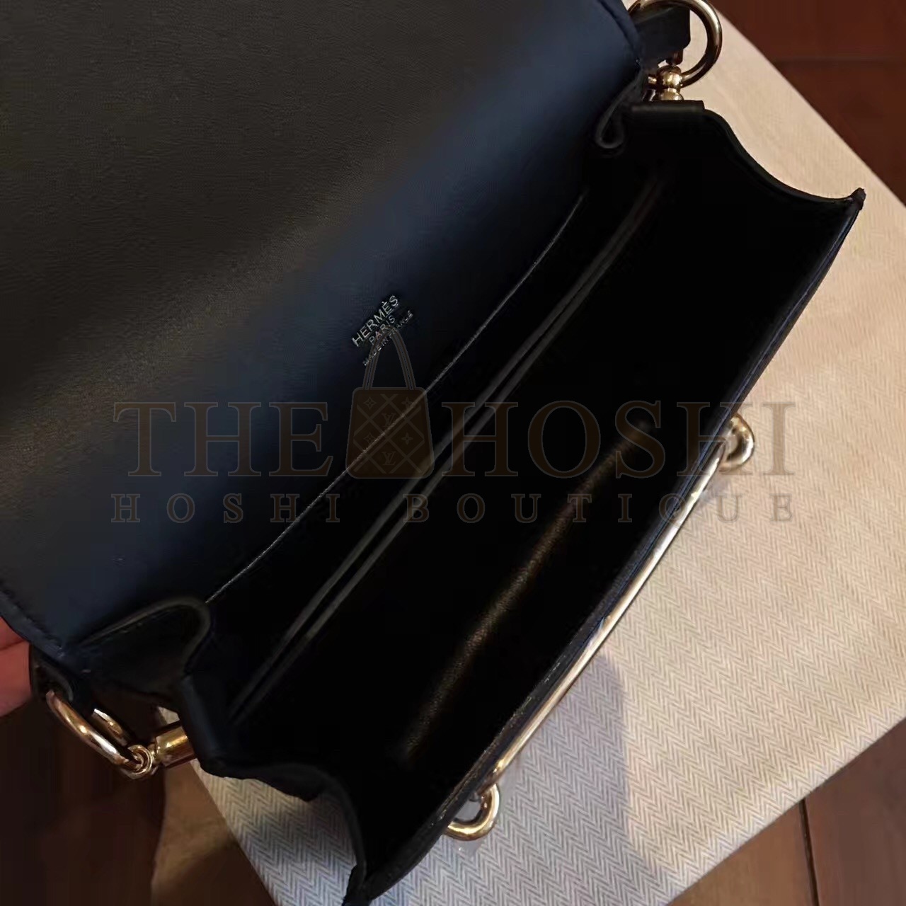 H**me5 Mini Sac Roulis Bag In Black Swift Leather Master Quality