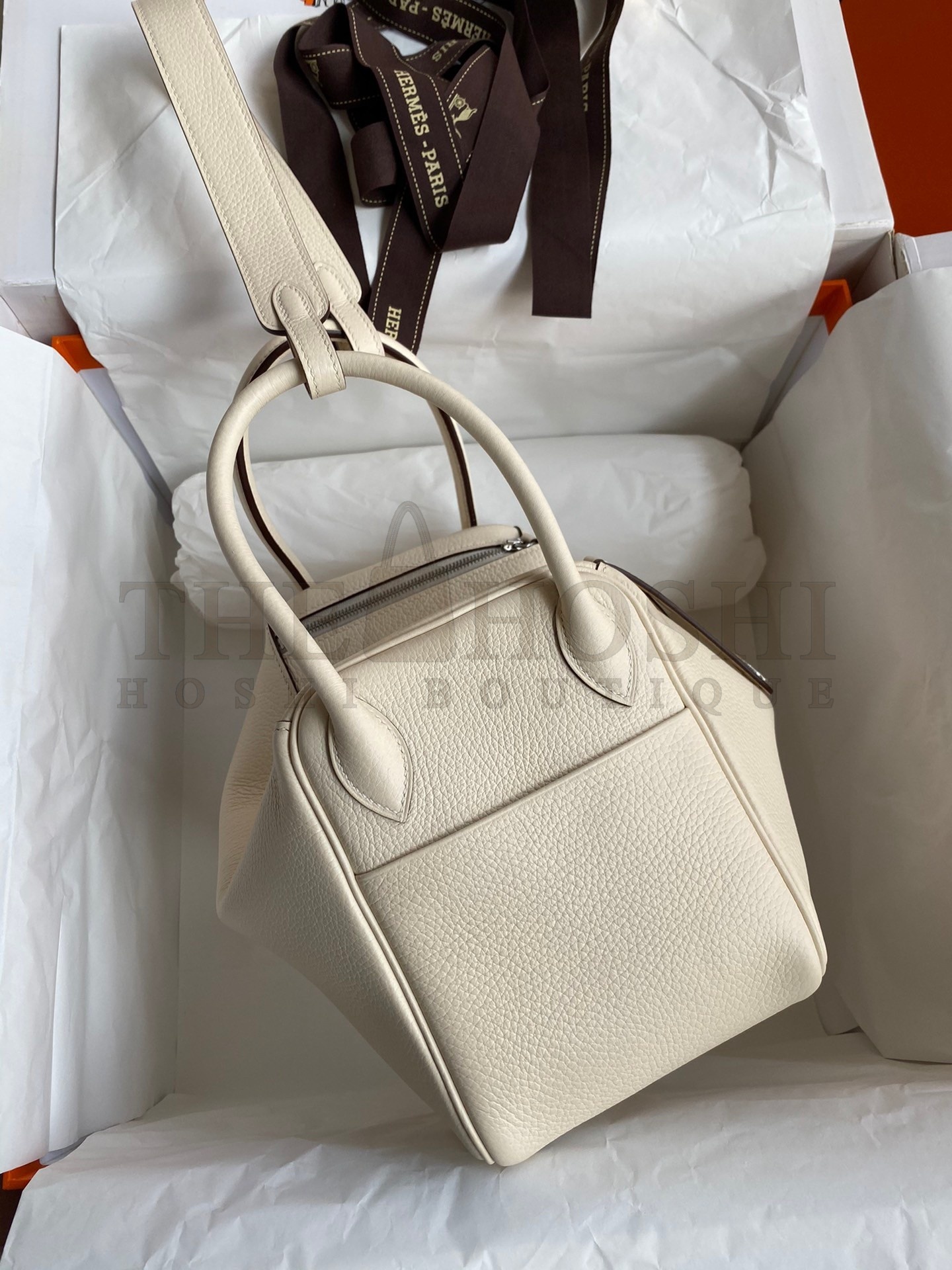 H**me5 Lindy 26 Handmade Bag In Nata Clemence Leather Master Quality