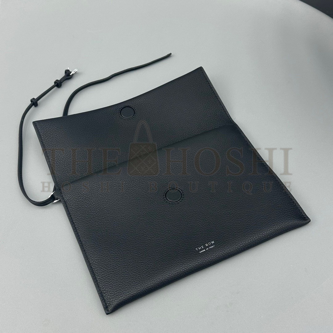 The R0w Medium Park Tote in Black Grained Leather Master Quality