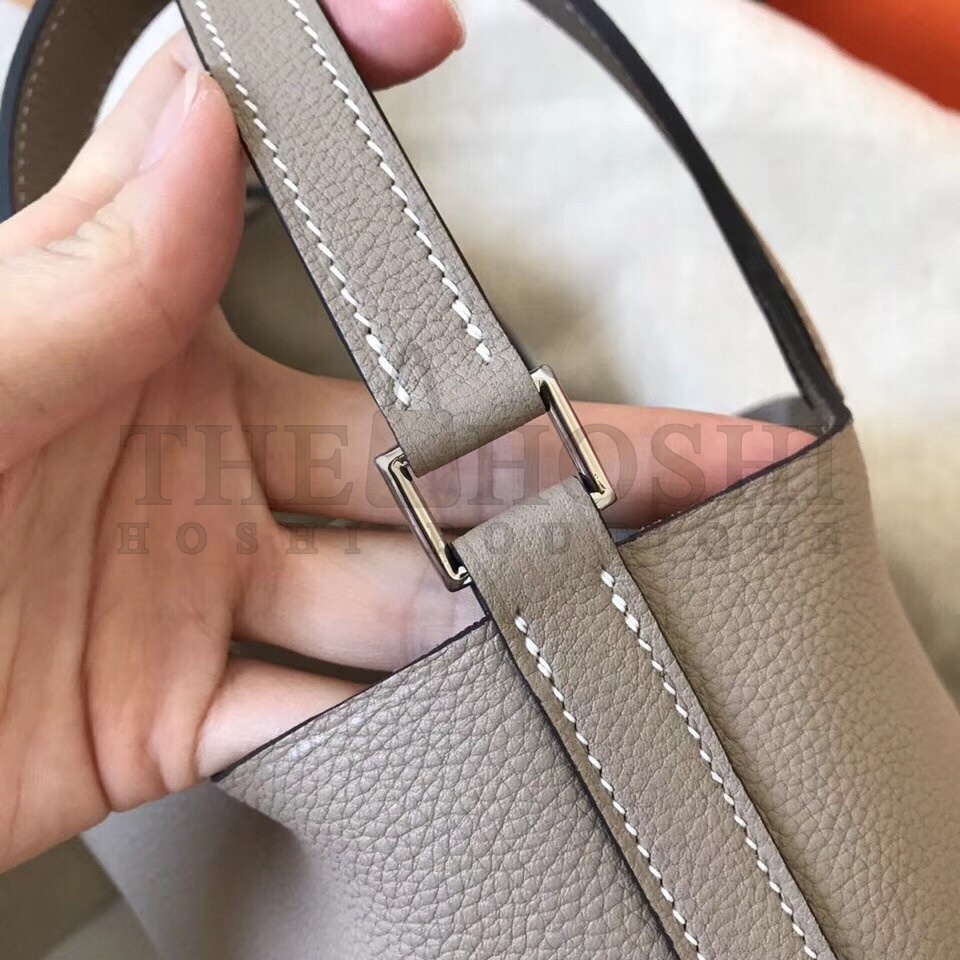 H**me5 Tourterelle Picotin Lock PM 18cm Handmade Bag Master Quality