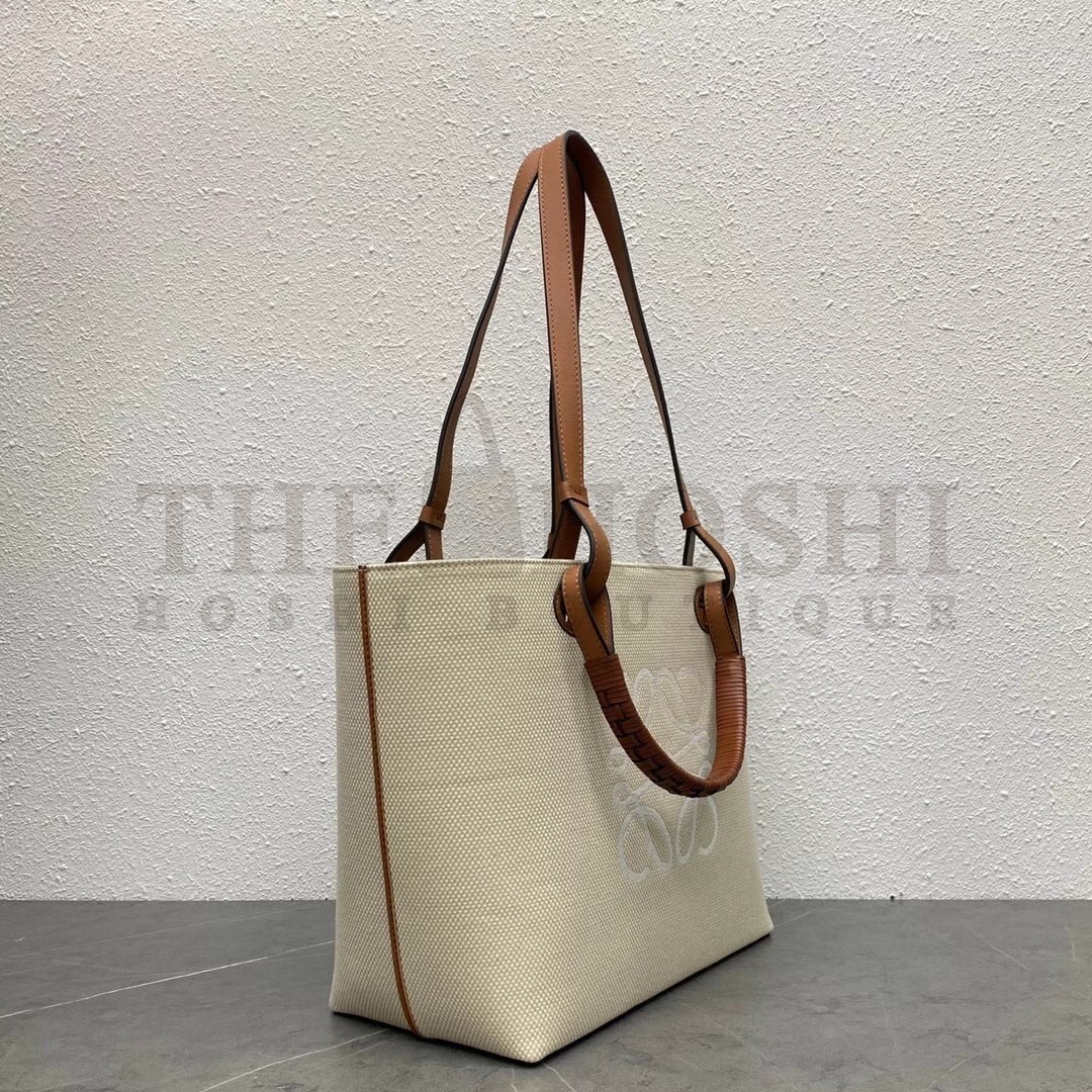L0ew* Small Anagram Tote In Jacquard and Calfskin Master Quality