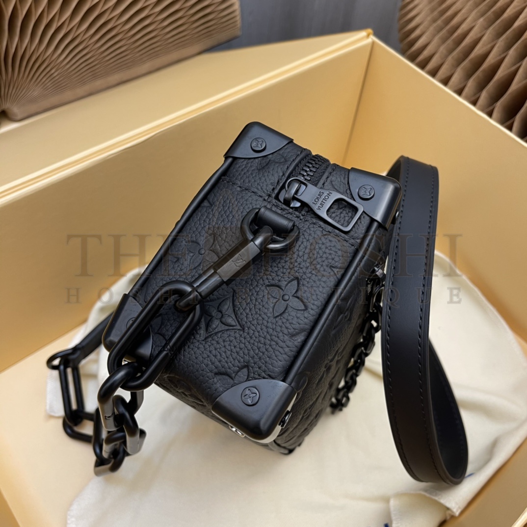 L0vis Vvtt0n LV Men Mini Soft Trunk Bag Black Taurillon Cowhide Leather Master Quality