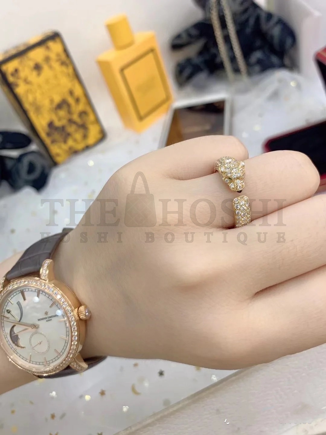 Ca*t1er PANTHÈRE DE RING Dupe, Gold Master Quality