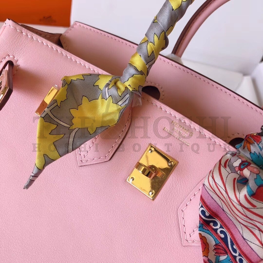 H**me5 Pink Birkin 25cm Swift Handmade Bag Master Quality