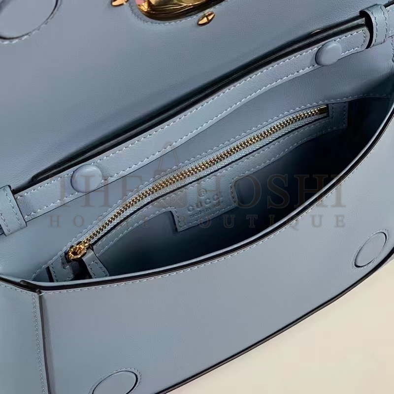 Gvc*1 Women GG Blondie Mini Bag Light Blue Leather Round Interlocking G Master Quality