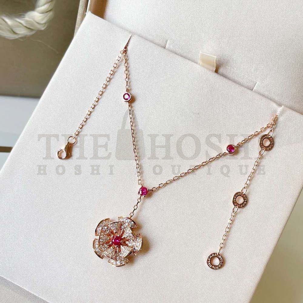 Bulgari Women Divas Dream Necklace in 18 Kt Rose Gold Master Quality