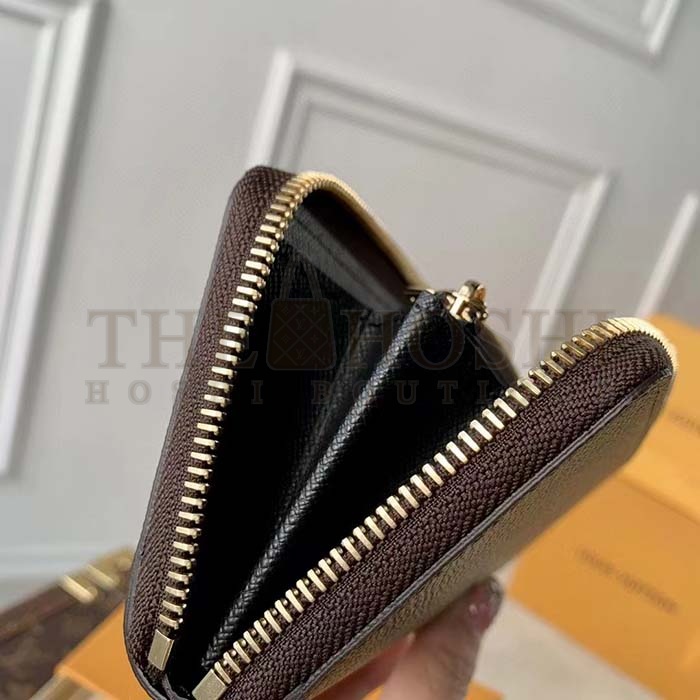 L0vis Vvtt0n LV Unisex Clémence Wallet Brown Monogram Reverse Coated Canvas Master Quality