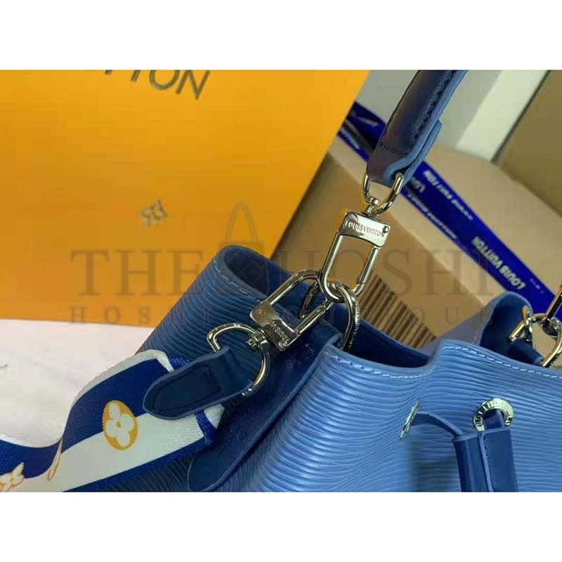 L0vis Vvtt0n LV Women NéoNoé BB Bucket Bag Blue Epi Grained Cowhide Master Quality