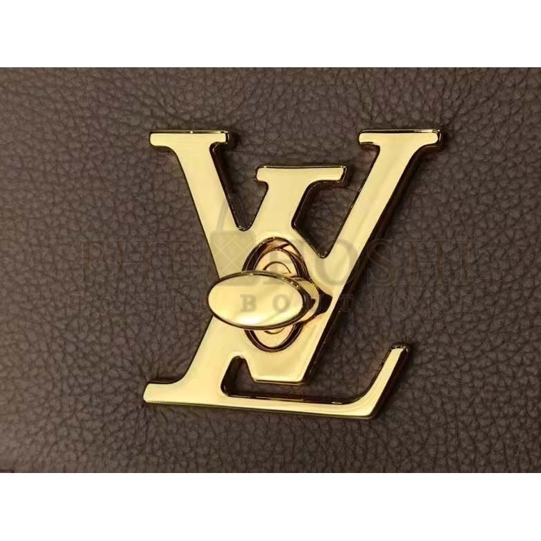 L0vis Vvtt0n LV Women Lockme Ever MM Handbag Beige Soft Grained Calfskin Master Quality