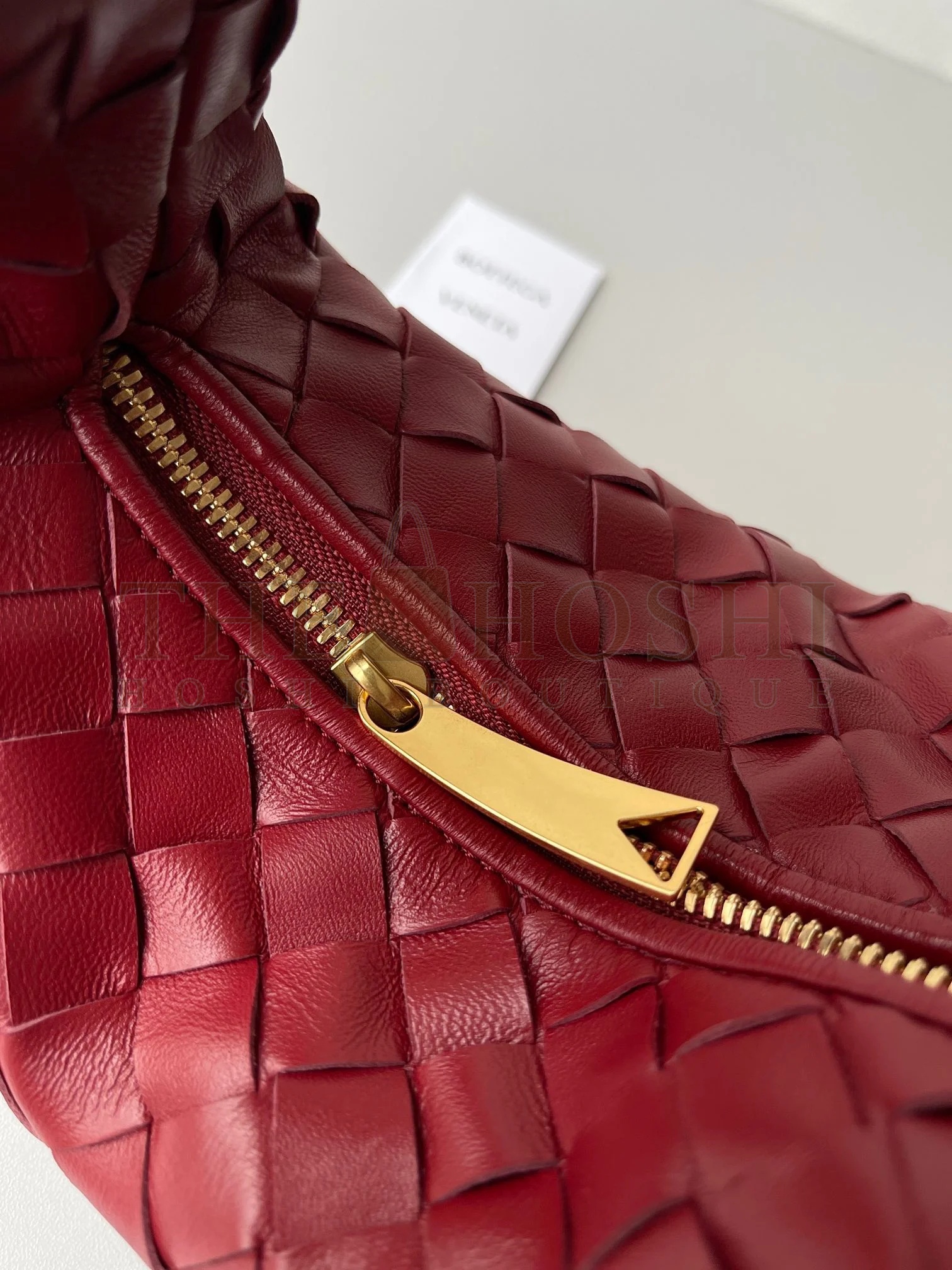 B0tt*ga Ven*ta BV Jodie Mini Bag In Dark Red Intrecciato Lambskin Master Quality
