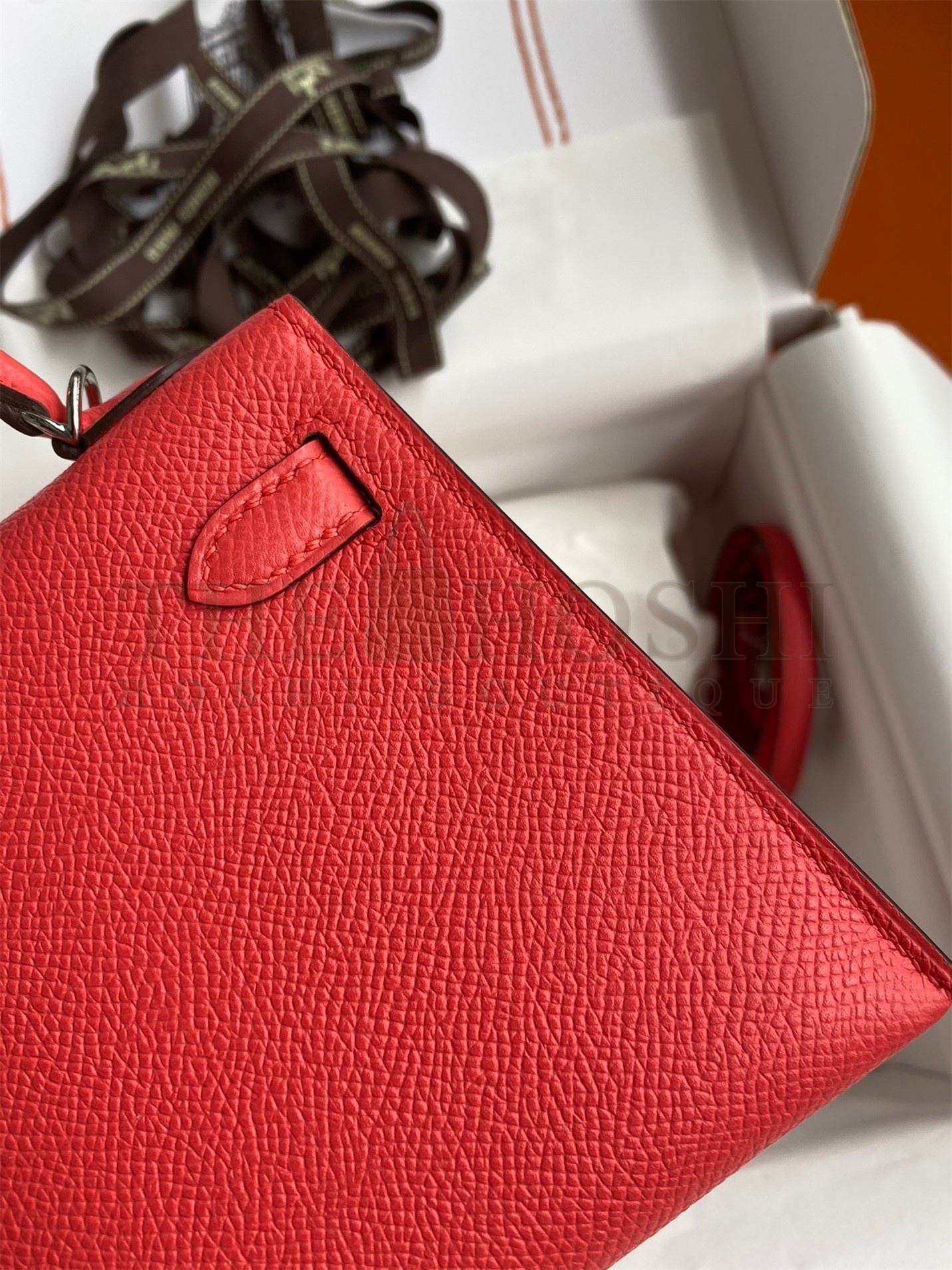 H**me5 Kelly Mini II Sellier Handmade Bag In Piment Epsom Calfskin Master Quality