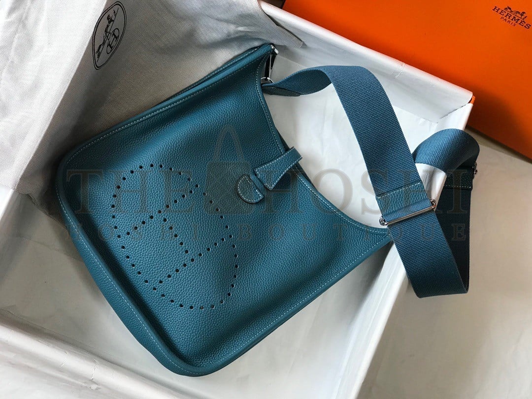 H**me5 Evelyne III 29 Bag In Blue Jean Clemence Leather Master Quality