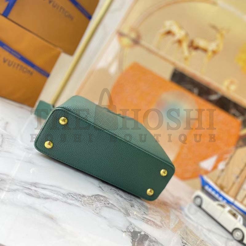 L0vis Vvtt0n LV Women Capucines BB Handbag Green Taurillon Leather Master Quality