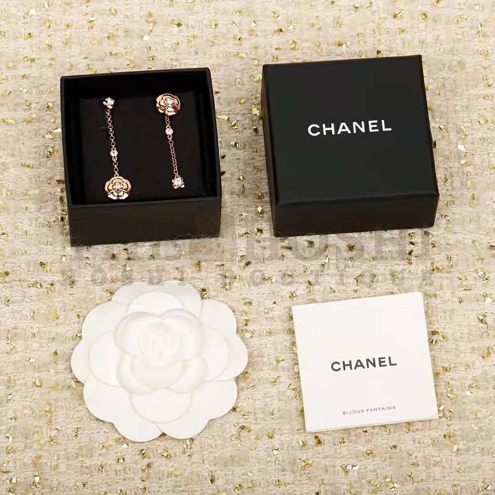 Ch**el Women Extrait De Camélia Transformable Earrings Master Quality