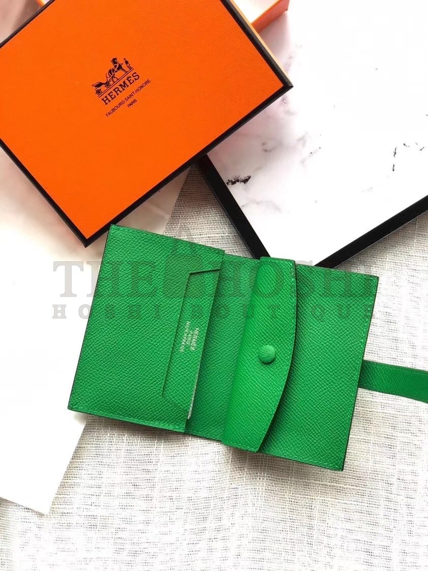 H**me5 Bearn Mini Wallet In Bamboo Epsom Leather Master Quality