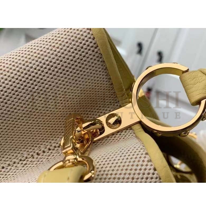 L0vis Vvtt0n LV Women Capucines BB Handbag Yellow Taurillon Leather Canvas Master Quality