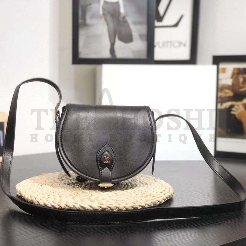 L0vis Vvtt0n LV Women Tambourin Handbag in Smooth Calf Leather-Black Master Quality