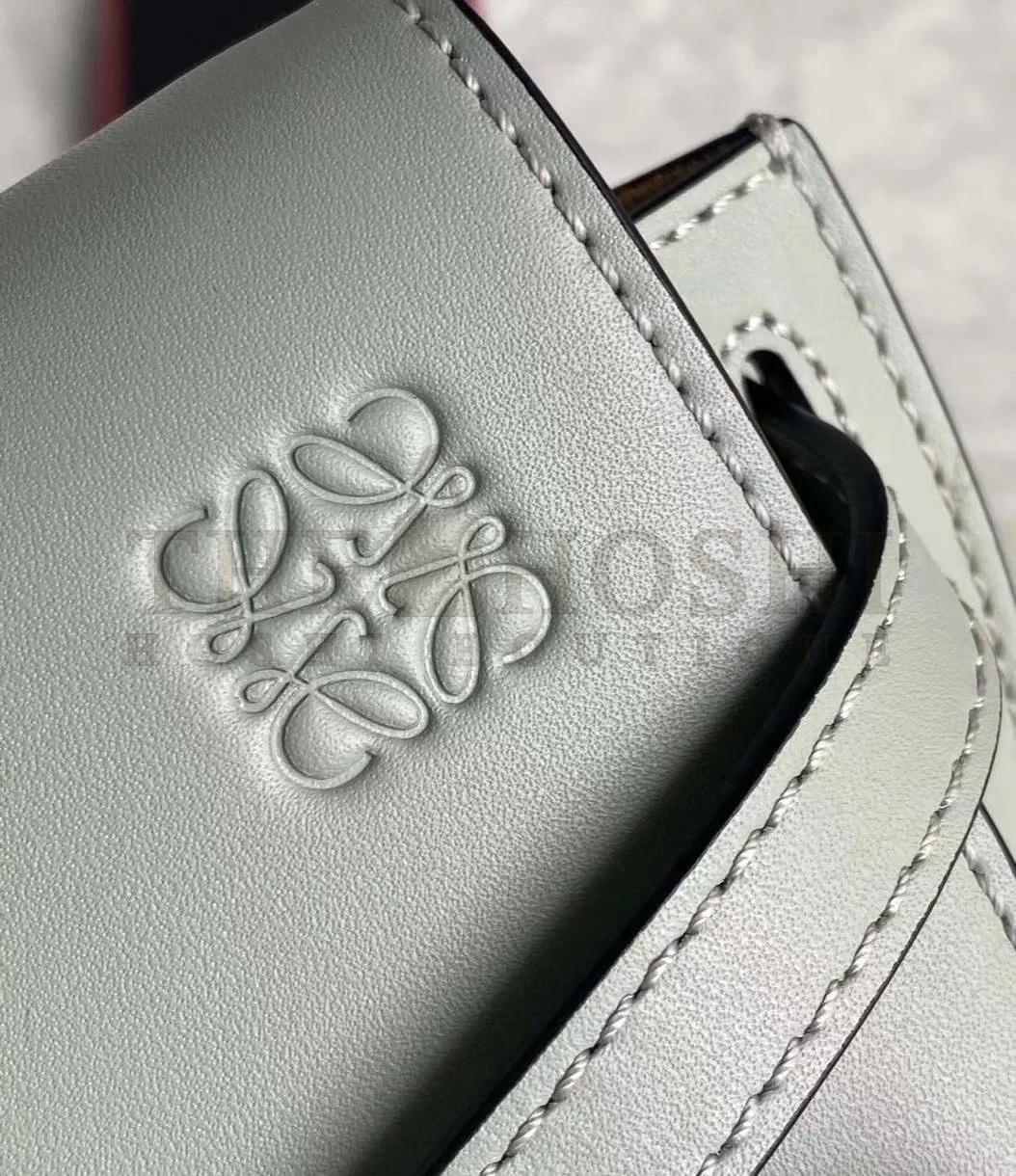 L0ew* Gate Dual Mini Bag In Ash Grey Calfskin Master Quality