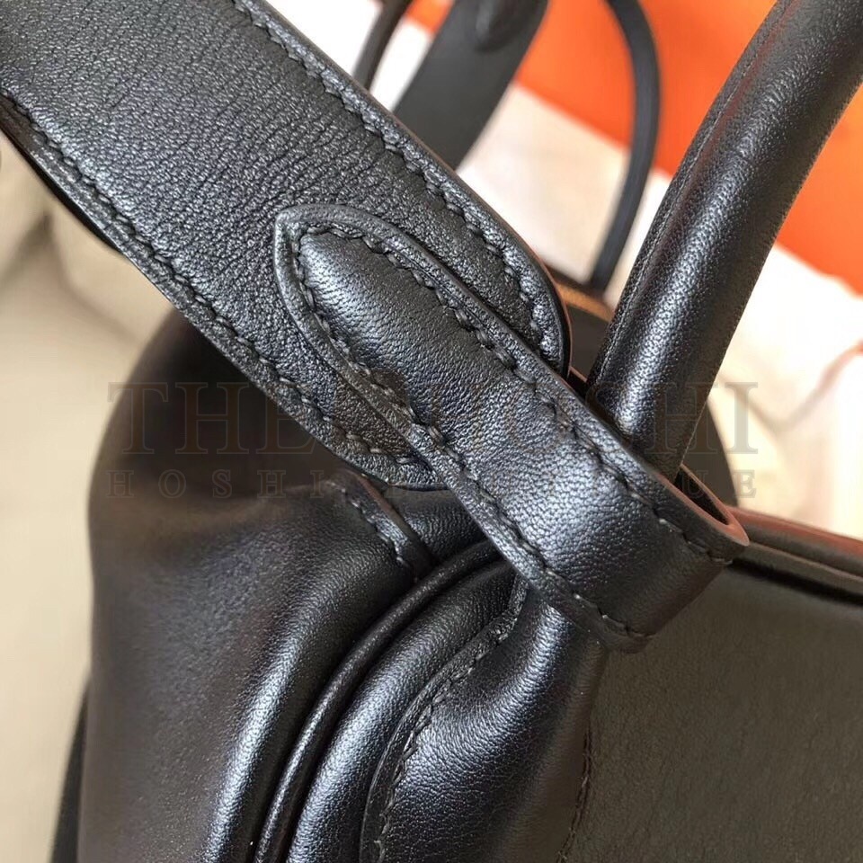 H**me5 Black Lindy 30cm Swift Handmade Bag Master Quality