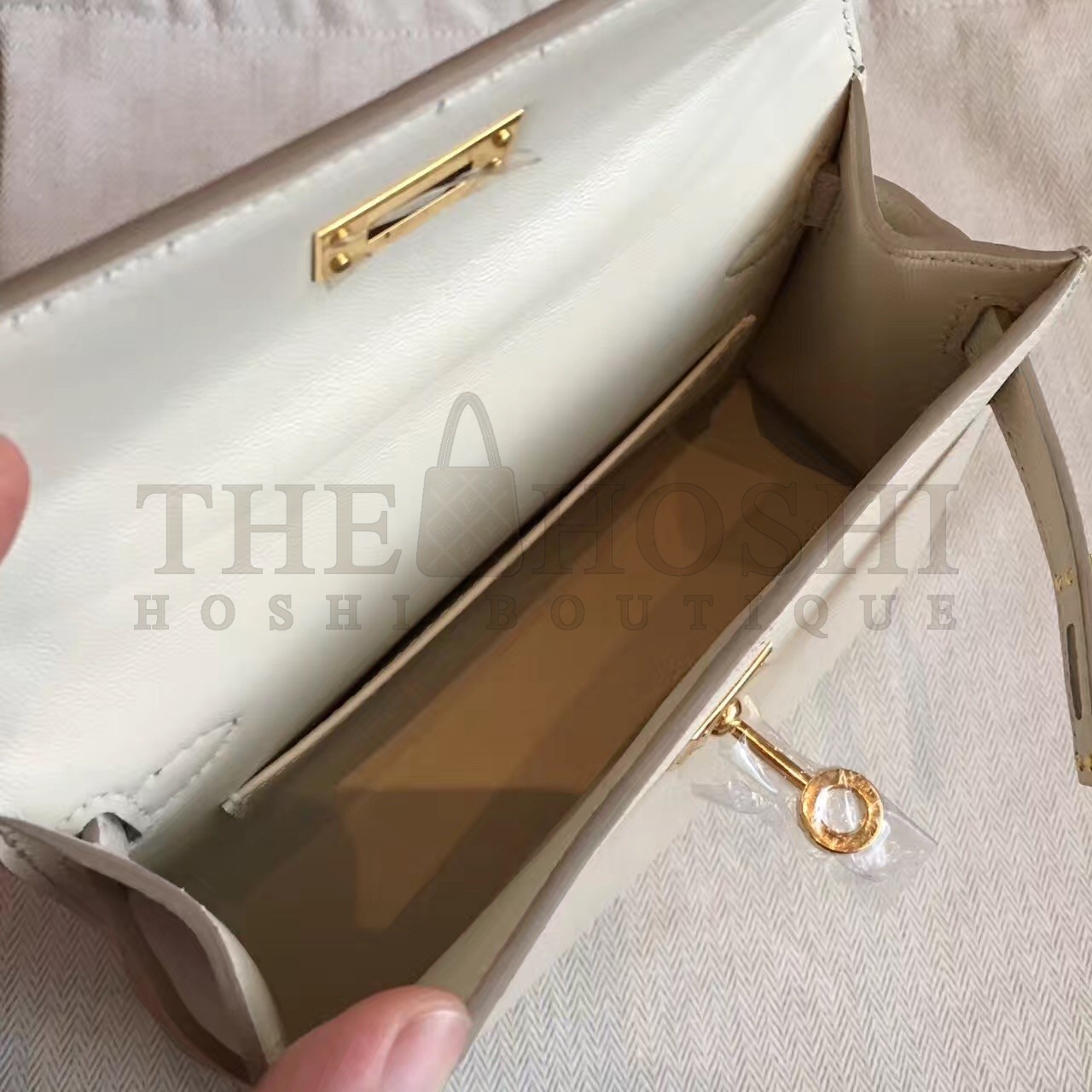 H**me5 White Epsom Kelly Mini II Handmade Bag Master Quality