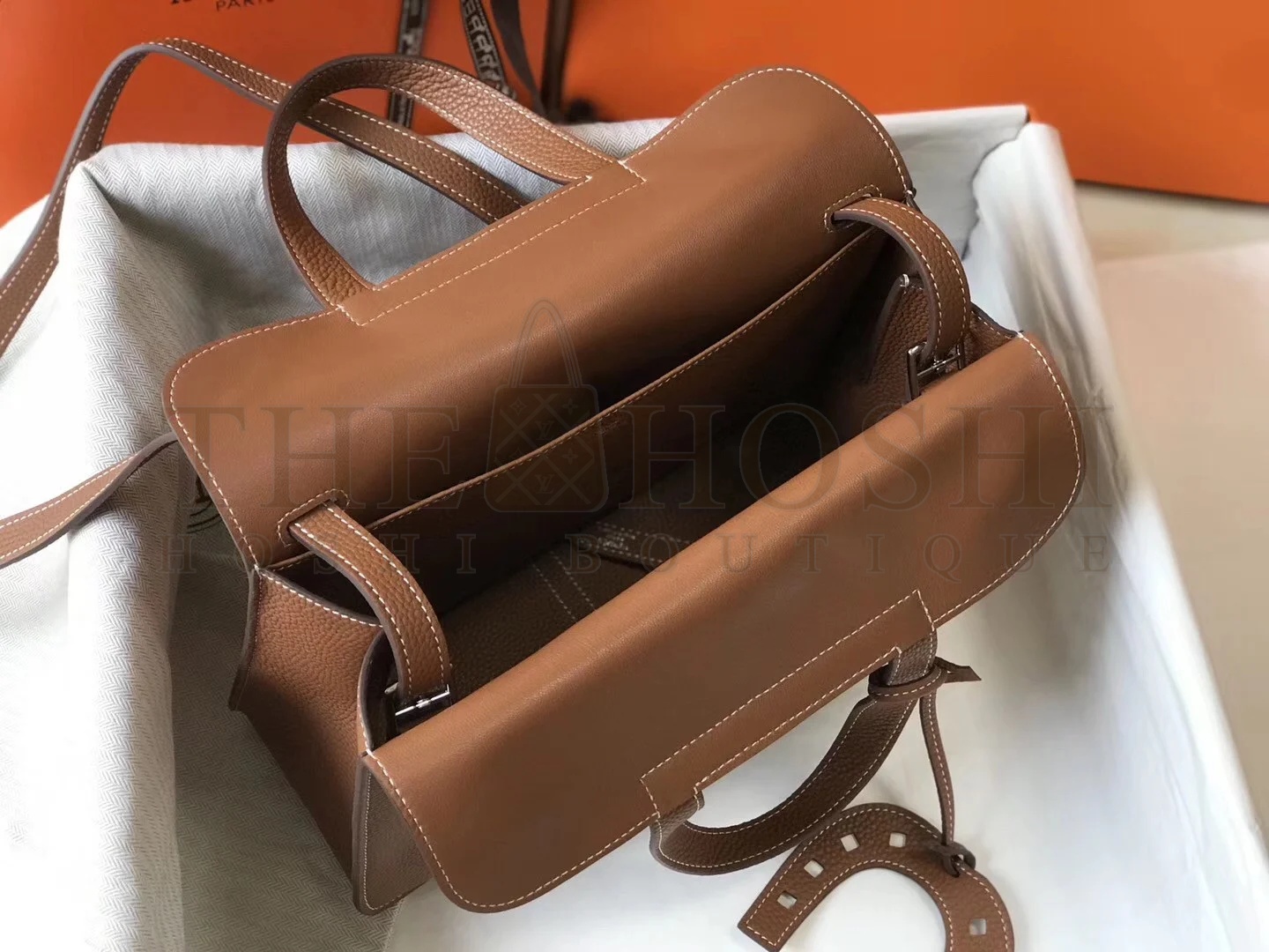 H**me5 Halzan 31cm Bag In Gold Clemence Leather Master Quality