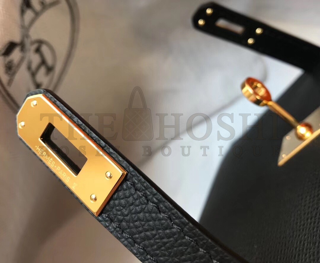 H**me5 Kelly Mini II Bag In Black Epsom Leather Master Quality