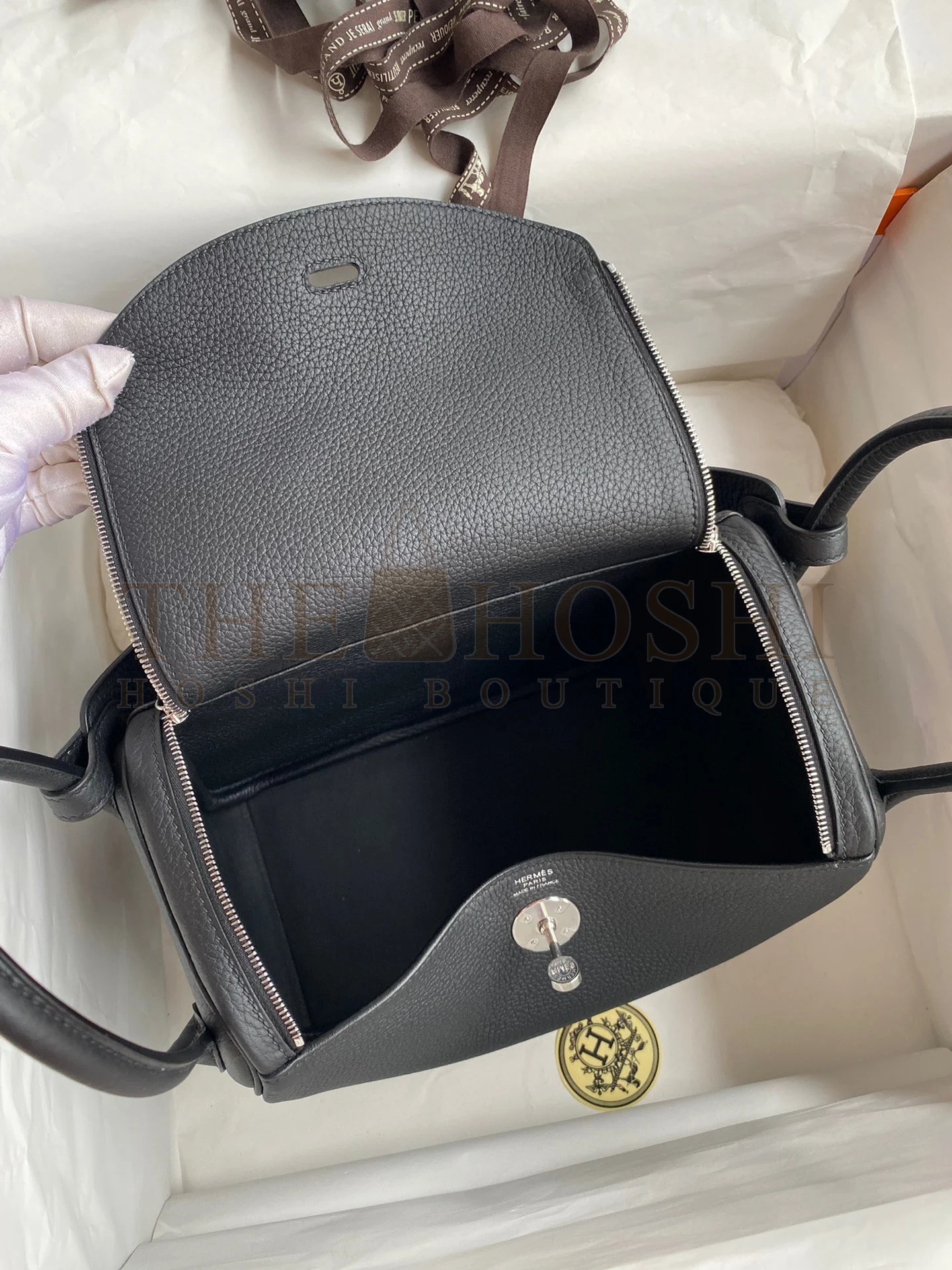 H**me5 Lindy 26 Handmade Bag In Black Clemence Leather Master Quality